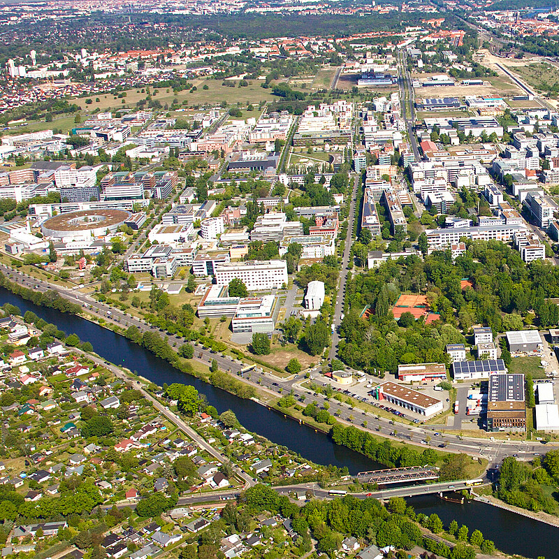 The massive Adlershof science and technology park from the air Adlershof technology park