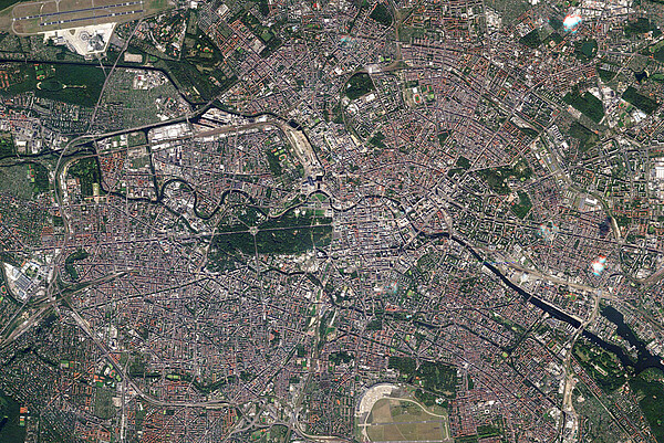Aerial image of Berlin © Planet Labs Inc. Berlin, Photo, Satellite, City, Space