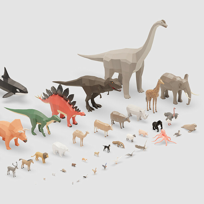 Animations from Word to World Digital images of animals, created from spoken words in the app Word to World