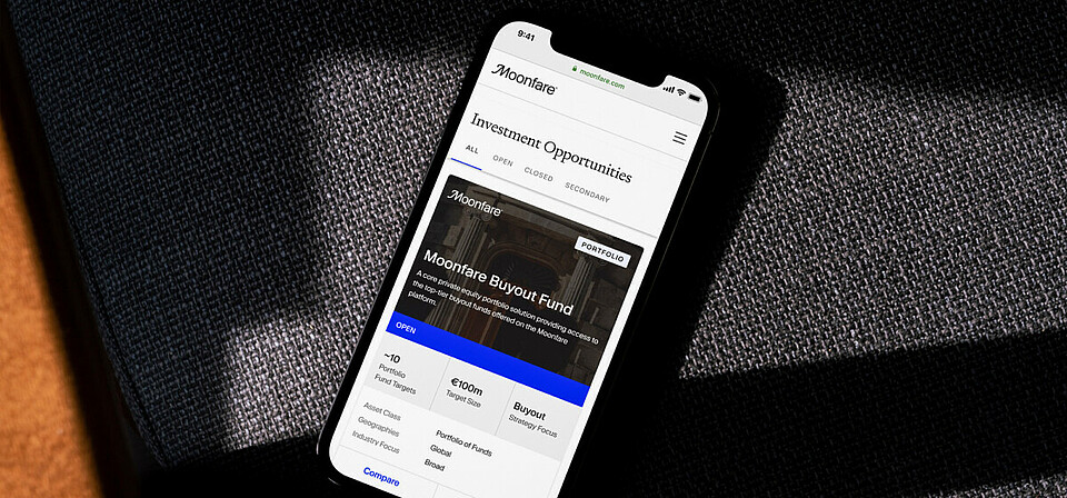 Improving the odds – Moonfare’s platform for investors and family offices. Berlin-based international platform for investing in private equity funds Moonfare successfully concludes Series C round with $130M.