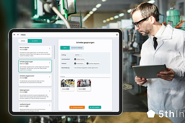 Relieving operators from tedious manual work and increasing transparency: 5thIndustry. 5thIndustry: “Think of Office 365 but for the shop floor.”